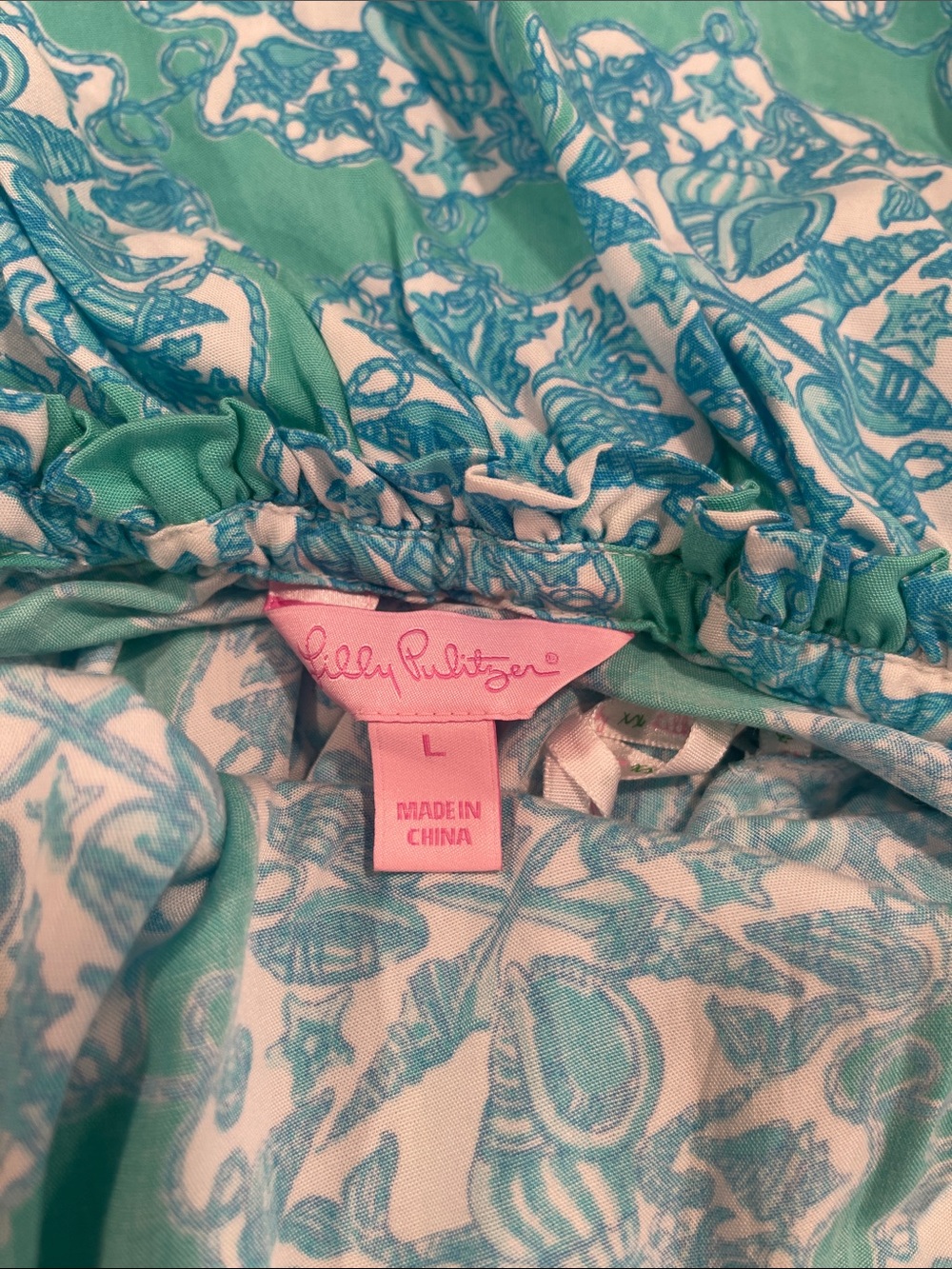 Lilly Pulitzer Jessy Dress Hey Sailor Lagoon Green L NWT - Picture 5 of 7